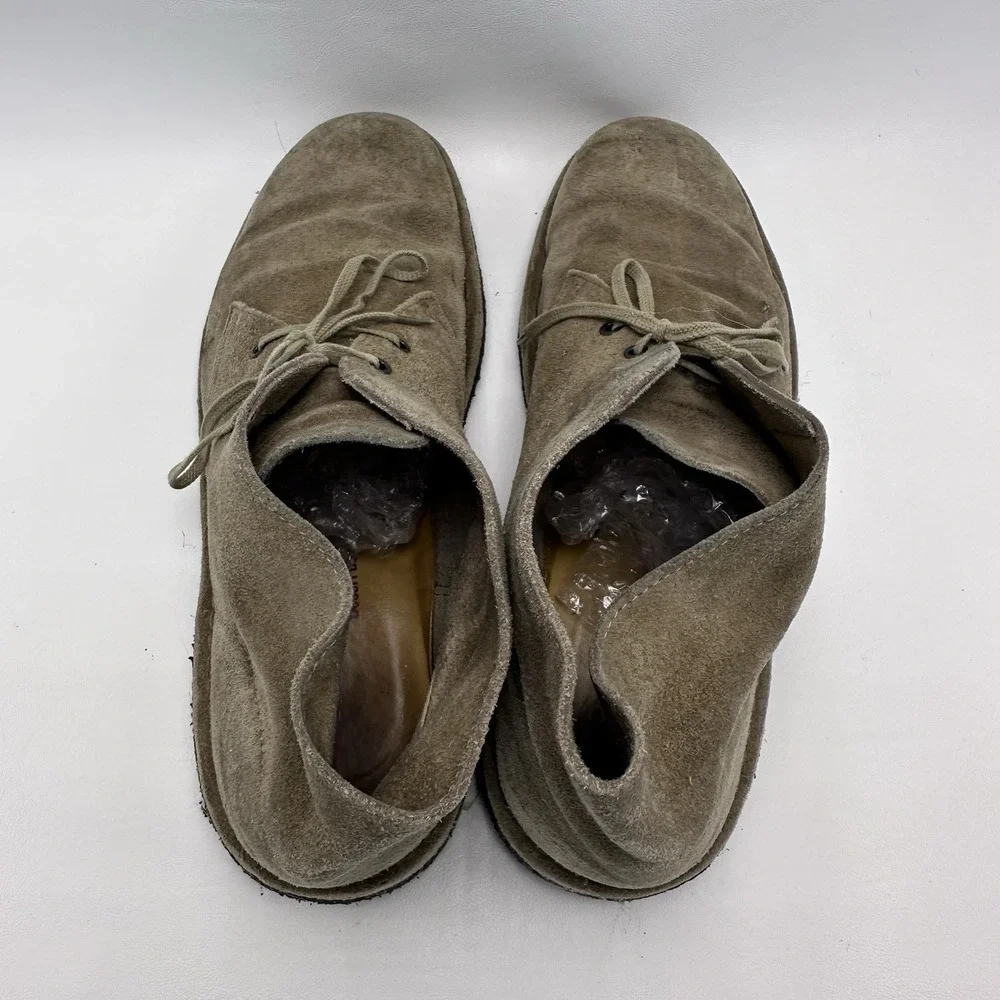 Clarks Originals Desert Chukka Leather Boots Ankle  US 10.5 M Natural Crepe Sole